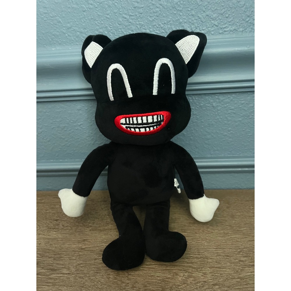 Siren Head Cat Plush Black White Anime Character Stuffed Toy 12 inc